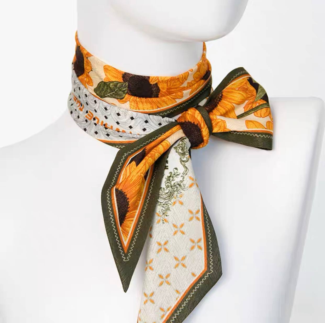 Premium Vintage Fashion Silk Scarf